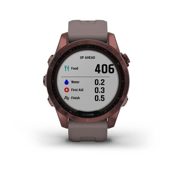 Garmin Fenix 7S Sapphire Solar Dark Bronze Titanium Shale Band 010-02539-28/29