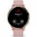 Garmin Venu Rose Gold Stainless Steel Bezel W. Light Sand And Silicone B. 010-02173-23/22/21