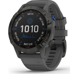 Garmin Fenix 6 Pro Solar Edition Black With Gray Band 010-02410-11/10