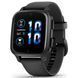 Garmin Venu Sq 2 &ndash; Music Edition Slate Aluminum Bezel with Black Case Silicone Band 010-02700-10