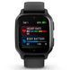 Garmin Venu Sq 2 &ndash; Music Edition Slate Aluminum Bezel with Black Case Silicone Band 010-02700-10