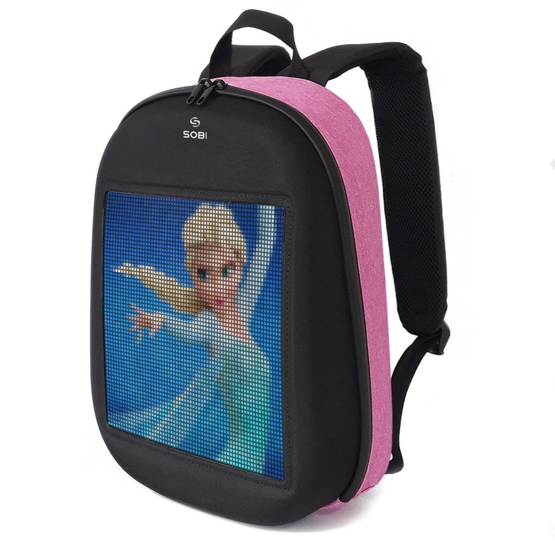 Рюкзак Sobi Pixel SB9702 Pink с LED экраном