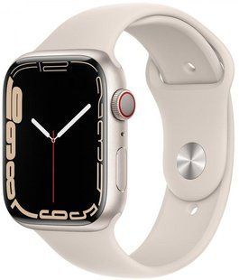 7 45mm LTE Silver Aluminum Case with Starlight Sport Band MKJ83, MKJQ3