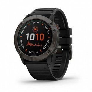 Garmin Fenix 6X Pro Solar Titanium Carbon Grey DLC with Black Band 010-02157-21