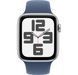 Apple Watch SE 2 44mm Silver Aluminium Case w. Denim Sport Band - M/L MXER3