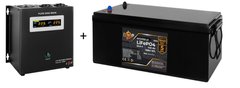 Комплект резервного живлення LP (LogicPower) ДБЖ LPY-W-PSW-2500VA + літієва LiFePO4 батарея ULP 25,6V - 140 Ah (3584Wh) BMS 80A/40A