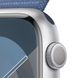 Apple Watch Series 9 Cellular 45mm Silver Alu. Case w. Storm Blue S. Band - M/L MRMH3
