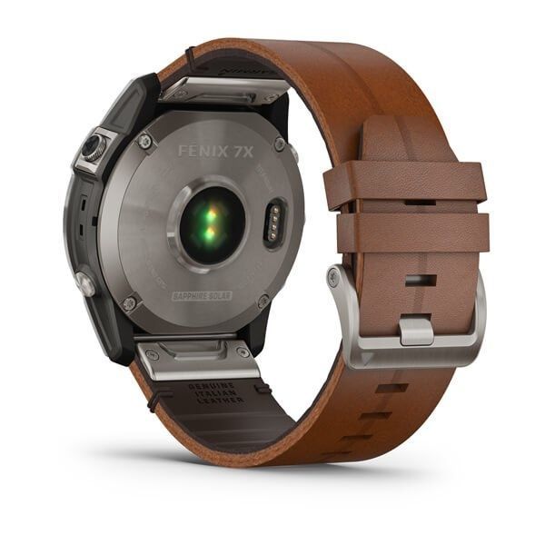 Garmin Fenix 7X Sapph Sol Titanium w/Chestnut Leather 010-02541-19