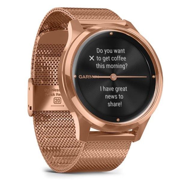 Garmin Vivomove Luxe Rose Gold-Black Milanese 010-02241-24