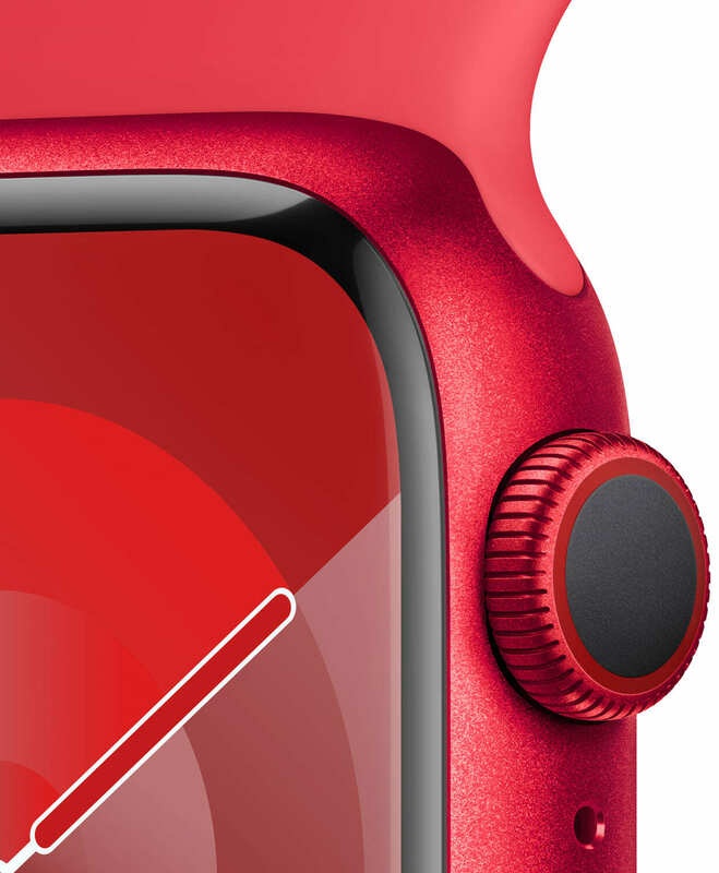 Apple Watch Series 9 45mm PRODUCT RED Aluminum Case with PRODUCTRED Sport Band - S/M MRXJ3
