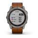 Garmin Fenix 7X Sapph Sol Titanium w/Chestnut Leather 010-02541-19