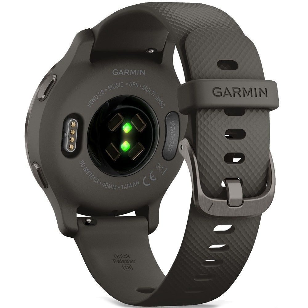 Garmin Venu 2S Slate Bezel with Graphite Case and Silicone Band 010-02429-10