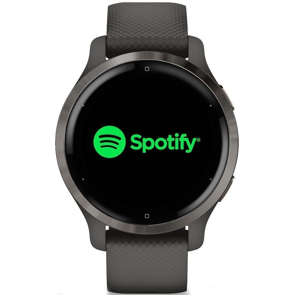 Garmin Venu 2S Slate Bezel with Graphite Case and Silicone Band 010-02429-10
