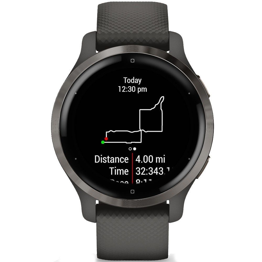 Garmin Venu 2S Slate Bezel with Graphite Case and Silicone Band 010-02429-10