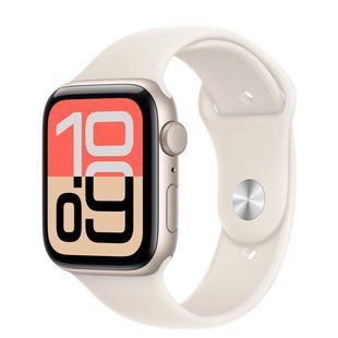 Apple Watch SE 3 44mm Starlight Alu. Case w. Starlight S. Band - S/M (MEHG4)