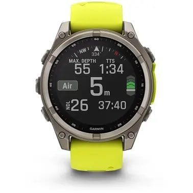 Garmin Fenix 8 47mm Solar Sapphire Titanium w. Amp Yellow/Graphite Silicone Band (010-02906-20/21)