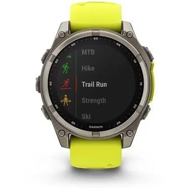 Garmin Fenix 8 47mm Solar Sapphire Titanium w. Amp Yellow/Graphite Silicone Band (010-02906-20/21)