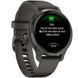 Garmin Venu 2S Slate Bezel with Graphite Case and Silicone Band 010-02429-10