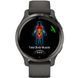 Garmin Venu 2S Slate Bezel with Graphite Case and Silicone Band 010-02429-10