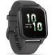 Garmin Venu Sq 2 Slate Aluminum Bezel with Shadow Gray Case and Silicone Band 010-02701-00/10