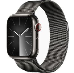 Apple Watch Series 9 Cellular 41mm Graphite S. Steel Case w. Graphite Milanese Loop MRJA3