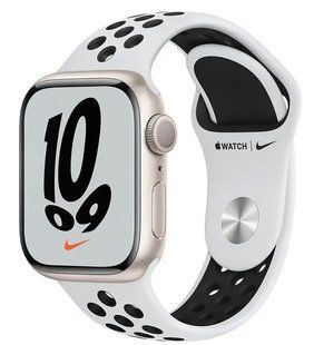 7 45mm Nike Starlight Aluminum Case w. Pure Platinum/Black Nike Sport Band MKNW3