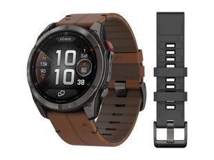 Смарт-годинник Garmin Fenix 8 Pro 51 mm AMOLED Carbon Gray DLC Leather Band (010-03199-40)