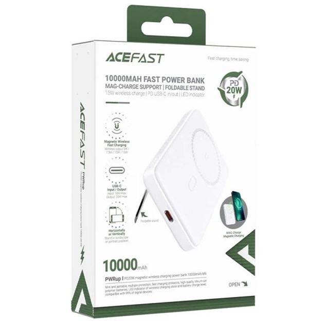 Портативний зарядний пристрій Power Battery Pack Acefast M6 PD20W 10000mAh White