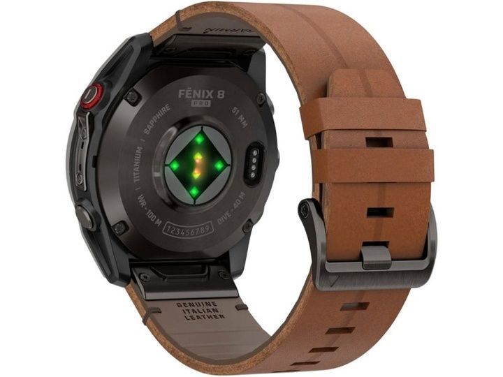 Смарт-годинник Garmin Fenix 8 Pro 51 mm AMOLED Carbon Gray DLC Leather Band (010-03199-40)