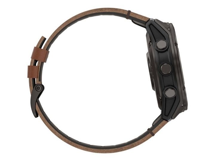 Смарт-годинник Garmin Fenix 8 Pro 51 mm AMOLED Carbon Gray DLC Leather Band (010-03199-40)