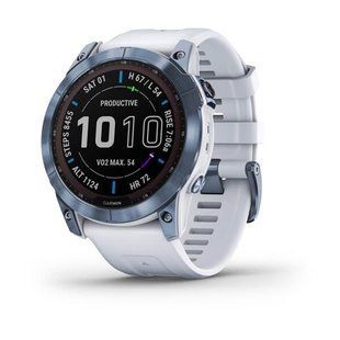 Garmin Fenix 7X Sapphire Solar M. Blue DLC Titanium Whitestone Band 010-02541-14/15