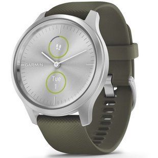 Garmin Vivomove Style Silver-Moss Green Silicone 010-02240-21