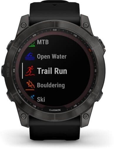Garmin Fenix 7X Sapphire Solar Carbon Gray DLC Titanium with Black Band 010-02541-10/11