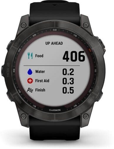Garmin Fenix 7X Sapphire Solar Carbon Gray DLC Titanium with Black Band 010-02541-10/11