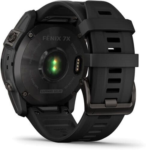 Garmin Fenix 7X Sapphire Solar Carbon Gray DLC Titanium with Black Band 010-02541-10/11