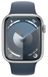 Apple Watch Series 9 45mm Silver Aluminum Case with Storm Blue Sport Band - M/LMR9E3