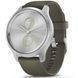 Garmin Vivomove Style Silver-Moss Green Silicone 010-02240-21