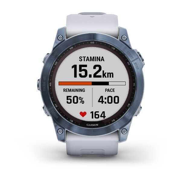 Garmin Fenix 7X Sapphire Solar M. Blue DLC Titanium Whitestone Band 010-02541-14/15