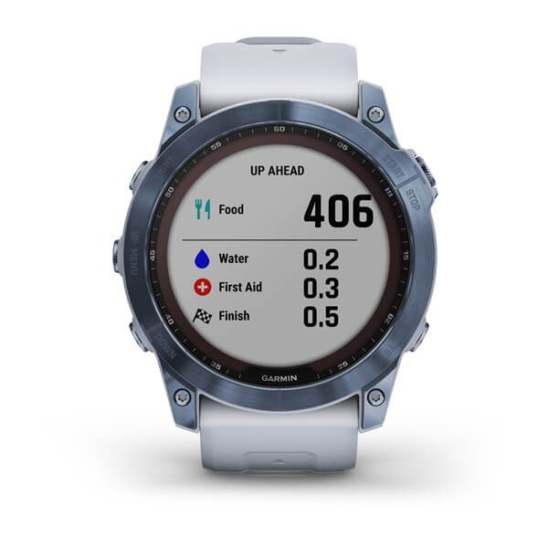 Garmin Fenix 7X Sapphire Solar M. Blue DLC Titanium Whitestone Band 010-02541-14/15