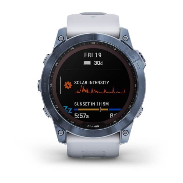 Garmin Fenix 7X Sapphire Solar M. Blue DLC Titanium Whitestone Band 010-02541-14/15