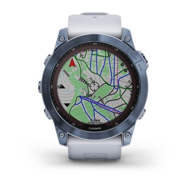 Garmin Fenix 7X Sapphire Solar M. Blue DLC Titanium Whitestone Band 010-02541-14/15