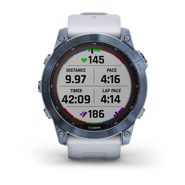 Garmin Fenix 7X Sapphire Solar M. Blue DLC Titanium Whitestone Band 010-02541-14/15