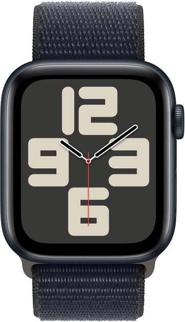Apple Watch SE 2 44mm Midnight Aluminium Case with Midnight Sport Loop MREA3