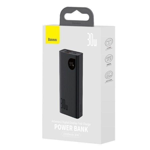 Павербанк Baseus Adaman2 Metal Digital Display 30W 10000 mAh black PPAD040001