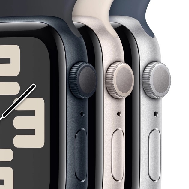 Apple Watch SE 2 44mm Midnight Aluminium Case with Midnight Sport Loop MREA3