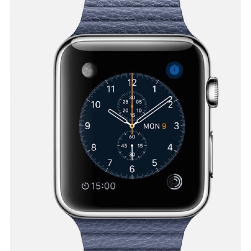 Браслет Apple Watch 42mm Bright Blue Leather Loop Large MJ512ZM